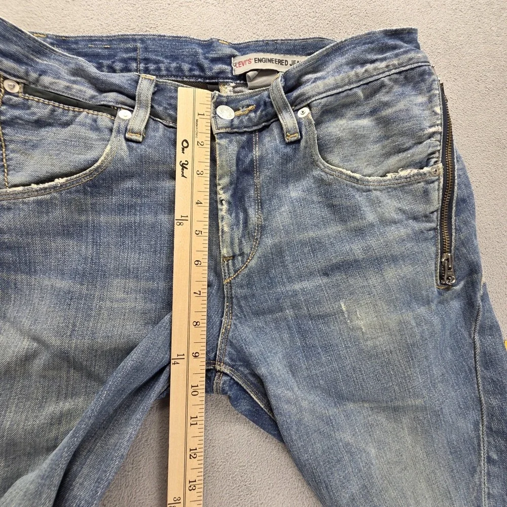 Vintage Levis Engineered Jeans Mens Blue Twisted Zip Pocket Fits 31x33